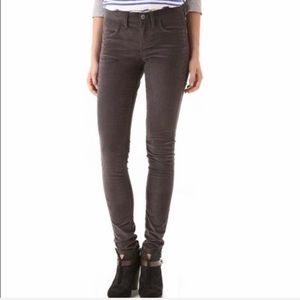 Madewell Gray Corduroy High Riser Skinny